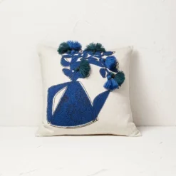 Floral Watering Pitcher Square Throw Pillow With Tassels - Opalhouse™ Designed With Jungalow™ 9 Floral Watering Pitcher Square Throw Pillow With Tassels - Opalhouse™ Designed With Jungalow™ -Opalhouse GUEST 0906edd7 8f87 4cf0 bdf8 6d27a8556060