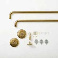 66"-120" Medallion Snap Grip French Curtain Rod Brass - Opalhouse™ Designed With Jungalow™ 7 66"-120" Medallion Snap Grip French Curtain Rod Brass - Opalhouse™ Designed With Jungalow™ -Opalhouse GUEST 34d78b5a 5da3 4bcd ae5c 12c693e0d007