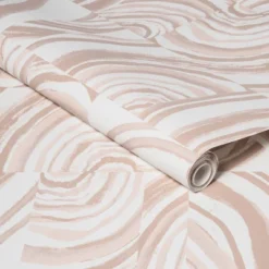 Agate Stone Peel & Stick Wallpaper Cream - Opalhouse™: Removable, Self-Adhesive, Geometric Swirl, 27.5 Sq Ft Coverage -Opalhouse GUEST 3c2b49a6 710f 42fe 873f 9817c5974d84
