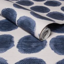 Textile Dot Peel & Stick Wallpaper Blue - Opalhouse™: Removable, Repositionable, Stain-Resistant, Washable Vinyl -Opalhouse GUEST 96ce5418 5636 4f76 a3c6 de9eead5c16a