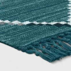 7' X 10' Soft Moroccan Woven Tapestry With Double Knot Fringe Outdoor Rug Teal - Opalhouse™ 5 7' X 10' Soft Moroccan Woven Tapestry With Double Knot Fringe Outdoor Rug Teal - Opalhouse™ -Opalhouse GUEST 997dcd8d cab4 4f9a ac65 0ee138b4016b 1