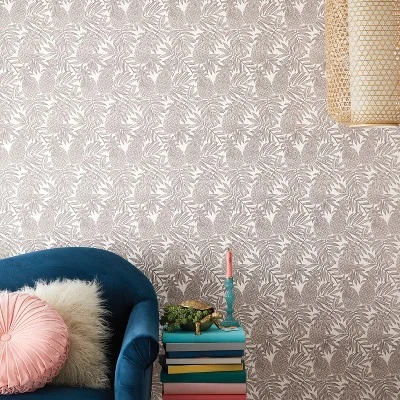 Pineapple Peel & Stick Wallpaper Brown - Opalhouse™: Removable Vinyl, Bohemian Fruit Pattern, Stain-Resistant, 27.5 Sq Ft Coverage 3 Pineapple Peel & Stick Wallpaper Brown - Opalhouse™: Removable Vinyl, Bohemian Fruit Pattern, Stain-Resistant, 27.5 Sq Ft Coverage