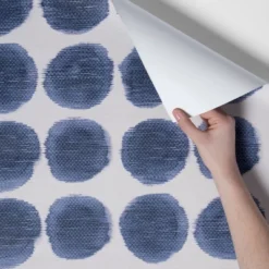 Textile Dot Peel & Stick Wallpaper Blue - Opalhouse™: Removable, Repositionable, Stain-Resistant, Washable Vinyl -Opalhouse GUEST f5a9e8ea fe49 454c bffd 00ea49fb357d